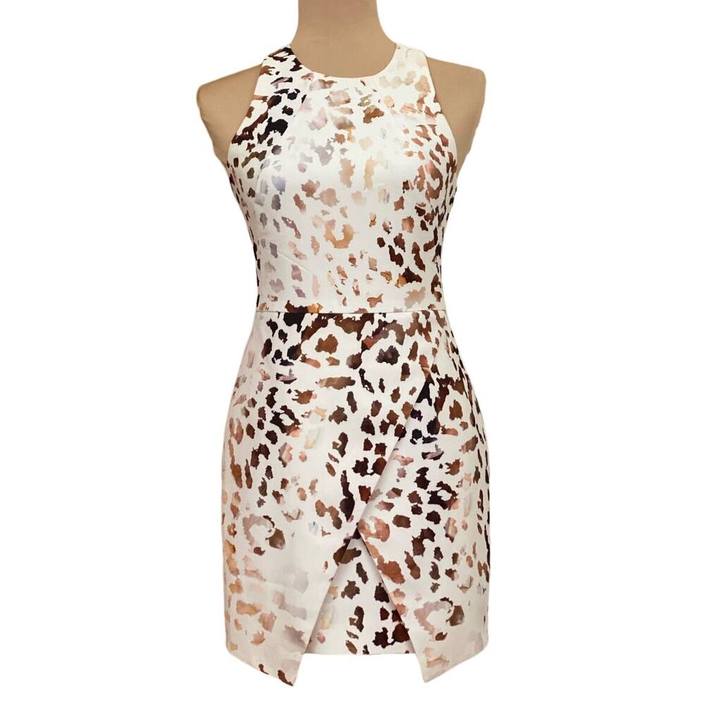 Keepsake Leopard Print Sleeveless Dress Size S